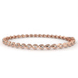 Round Cut Lab Diamond Station Bracelet with Open Marquise Links - View 3