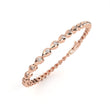 Round Cut Lab Diamond Station Bracelet with Open Marquise Links - View 6