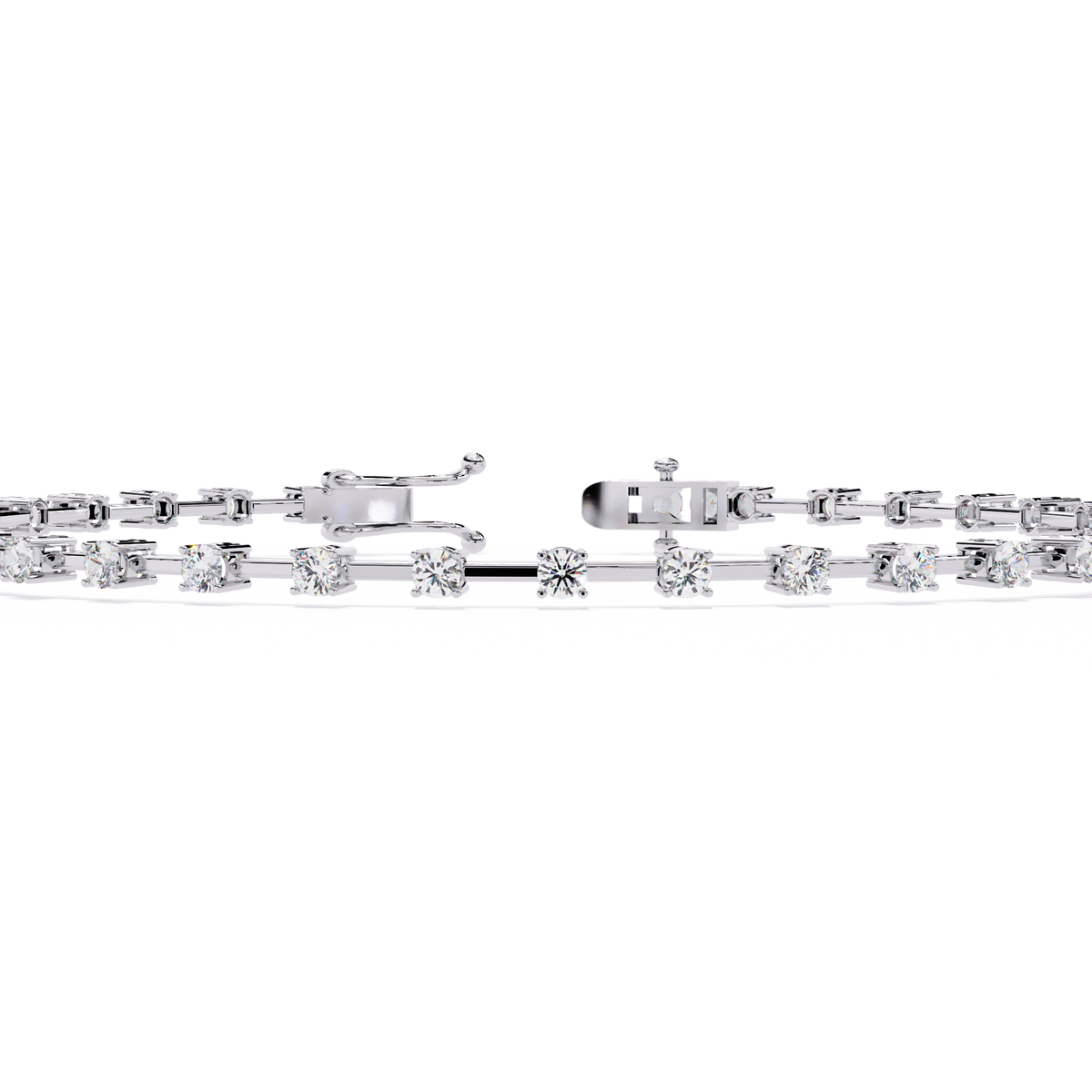 Round Cut Lab Diamond Tennis Bracelet Symbol of Grace and Brilliance - View 10
