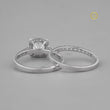 Round Cut Lab Diamond Women's Modern Pave Stackable Anniversary Set - View 3