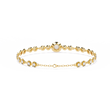 Round Cut Moissanite Diamond Bezel Station Chain Bracelet - View 5