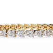 Round Cut Moissanite Diamond Continuous Tennis Bracelet - View 5