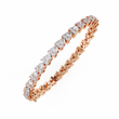 Round Cut Moissanite Diamond Continuous Tennis Bracelet - View 9