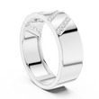 Round Cut Moissanite Diamond Men's Wide Diagonal Channel Set Band - View 7