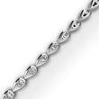Round Cut Moissanite Diamond Station Bracelet with Open Marquise Links - View 10