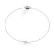 Round Halo Set Lab Diamond Single Chain Bracelet with Centerpiece - View 10
