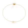 Round Halo Set Lab Diamond Single Chain Bracelet with Centerpiece - View 8