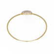 Round Lab Diamond Celestial Sphere Pave Centerpiece Bangle Bracelet - View 5