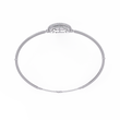 Round Lab Diamond Celestial Sphere Pave Centerpiece Bangle Bracelet - View 7