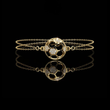 Round Lab Diamond Honeycomb Bracelet Double Cable Chain Design
