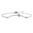 Round Lab Diamond Horizontal Cross Adjustable Bolo Bracelet - View 4