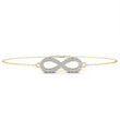 Round Lab Diamond Infinity Symbol Cable Chain Bracelet for Women - View 2