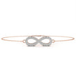 Round Lab Diamond Infinity Symbol Cable Chain Bracelet for Women - View 3