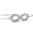 Round Lab Diamond Infinity Symbol Cable Chain Bracelet for Women - View 5
