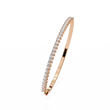 Round Lab Diamond Tennis Bangle Bracelet Prong Setting - View 7