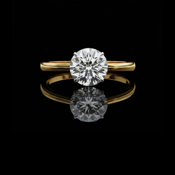 Round Brilliant Moissanite Diamond Solitaire Promise Ring