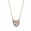 Heart Shape Halo Pendant with Round Moissanite Diamond - View 6