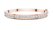 Round Cut Lab Diamond Hinged Bangle with Channel Setting - View 2