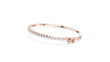 Slim Round Moissanite Diamond Hinged Bangle Bracelet for Women - View 5