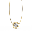 Round Moissanite Diamond Miracle Plate Bezel Set Circular Pendant - View 2