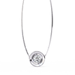 Round Moissanite Diamond Miracle Plate Bezel Set Circular Pendant - View 4