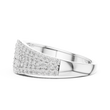 Round Cut Lab Grown Diamond Men's Oval Shield Pave Accent Wedding Ring - View 12