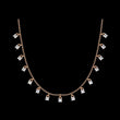Round Cut Moissanite Diamond Dangle Charm Choker Necklace