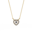 Heart Shape Halo Pendant with Round Moissanite Diamond - View 2