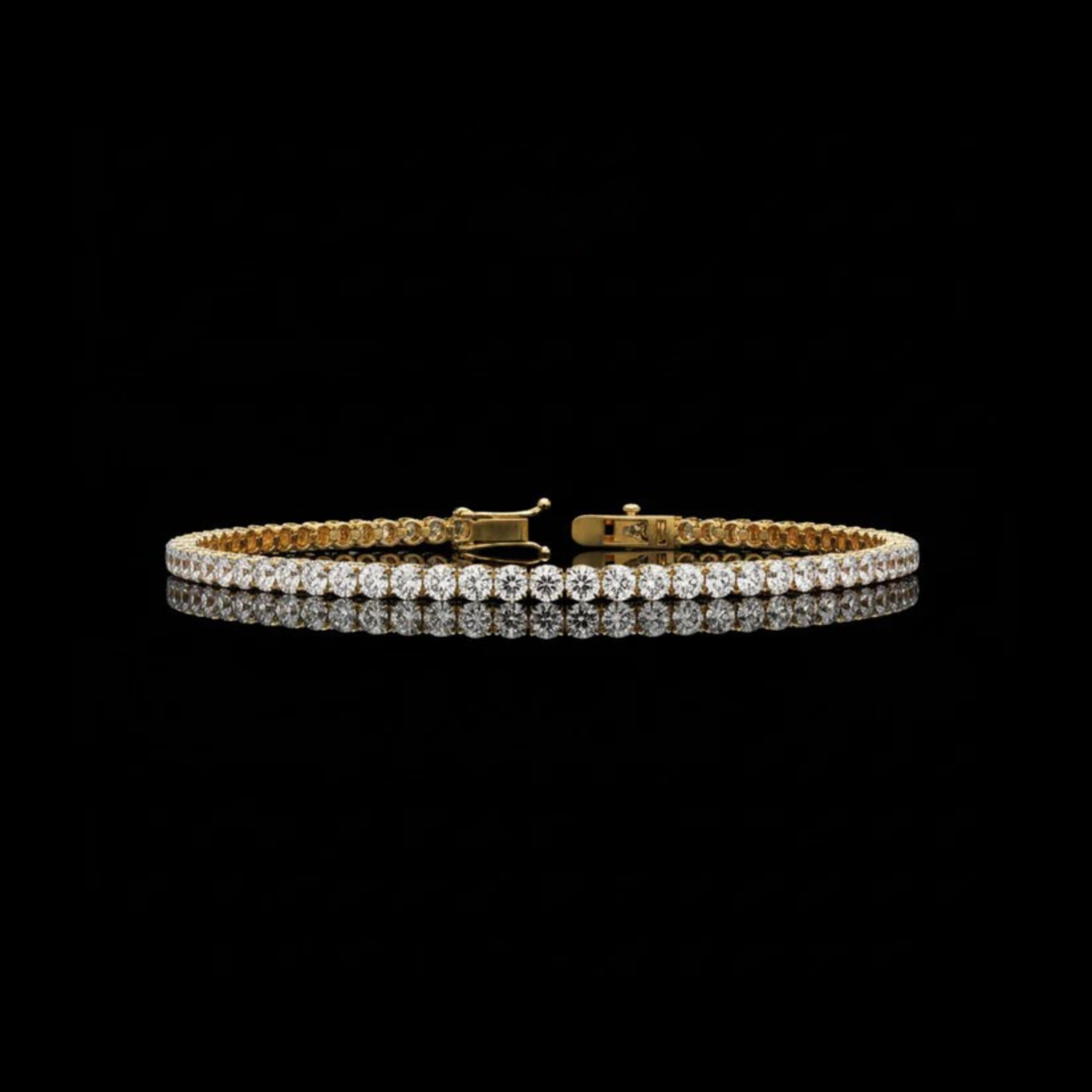 Round Cut Lab Diamond Tennis Bracelet with Sparkling Classic Prong Setting