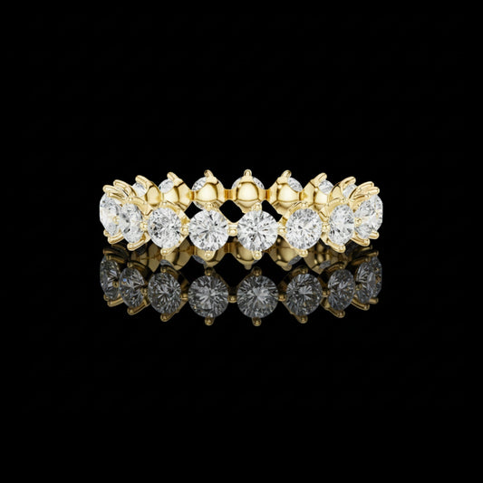 Round Brilliant Cut Lab Diamond Full Eternity Band Rings