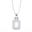 Abstract Cutout Frame Motif Pendant with Round Lab Grown Diamond - View 10