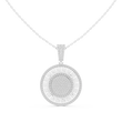 Circular Maze Motif Statement Charm Pendant Round Moissanite Diamond - View 3