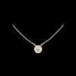 Round Lab Grown Diamond Solitaire Pendant with Center Bezel Setting