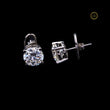 Desire Round Lab Grown Diamond Stud Earrings Custom Jewelry - View 3