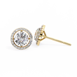 Exclusive Designer Moissanite Round Cut Diamond Earring Limited Edition For Look - View 3