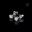 Brilliant Sparkle Round Cut Lab Grown Diamond Stud Earrings - View 3