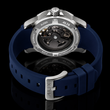 Royal Blue Skeleton Mechanical Watch Luxury Open-Dial Timepiece - View 3