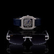 Royal Skeleton Moissanite Diamond Collection Luxury Open Work Timepiece And Signature Diamond Eyewear Set