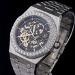Royal Skeleton Moissanite Diamond Watch Collection Blue Sapphire Edition - View 3