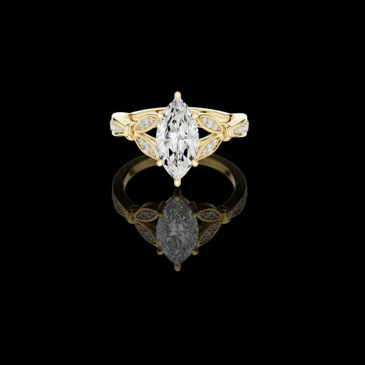 Stylish Marquise Cut Lab Diamond Wedding Ring For Every Time