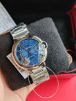Sapphire Diamond Legacy Collection Luxury Blue Dial Timepiece & Skeleton Moissanite Diamond Masterpiece Duo - View 6