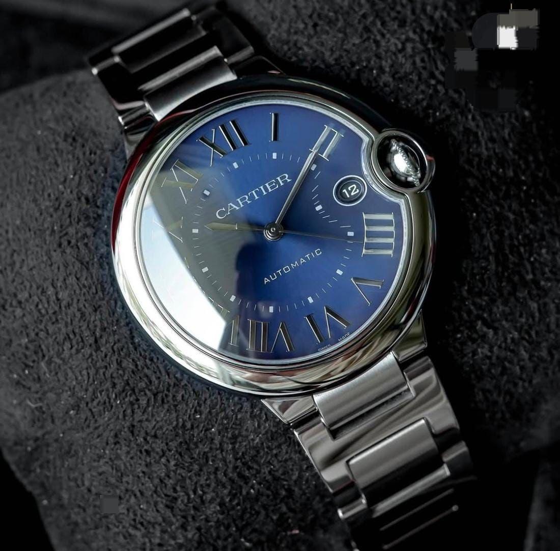 Sapphire Diamond Legacy Collection Luxury Blue Dial Timepiece & Skeleton Moissanite Diamond Masterpiece Duo - View 7
