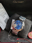 Sapphire Diamond Legacy Collection Luxury Blue Dial Timepiece & Skeleton Moissanite Diamond Masterpiece Duo - View 8