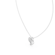 Abstract Swirl Petal Layering Pendant with Round Moissanite Diamond - View 6