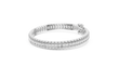 Emerald Cut Lab Diamond Inline Tennis Bracelet Sleek Channel Setting - View 12