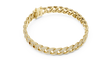 Round Cut Lab Diamond Miami Cuban Link Bracelet - View 7