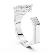 Marquise Cut Lab Grown Diamond Men's Open Gap Solitaire Ring - View 7