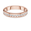 Modern Round Lab Diamond Channel Set Wedding Band - View 2