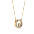 Flower Shape Halo Pendant with Round Moissanite Diamond - View 5