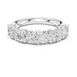 Timeless Round Lab Diamond Half Eternity Wedding Band - View 3